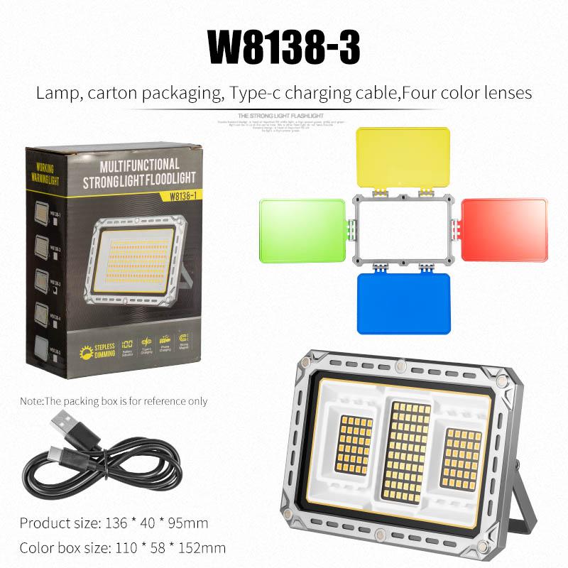 High Power Camping Lanterns Rechargeable 4000mAh Emergency Power Bank Floodlight 11 Modes Portable Lamp for Camping Fishing