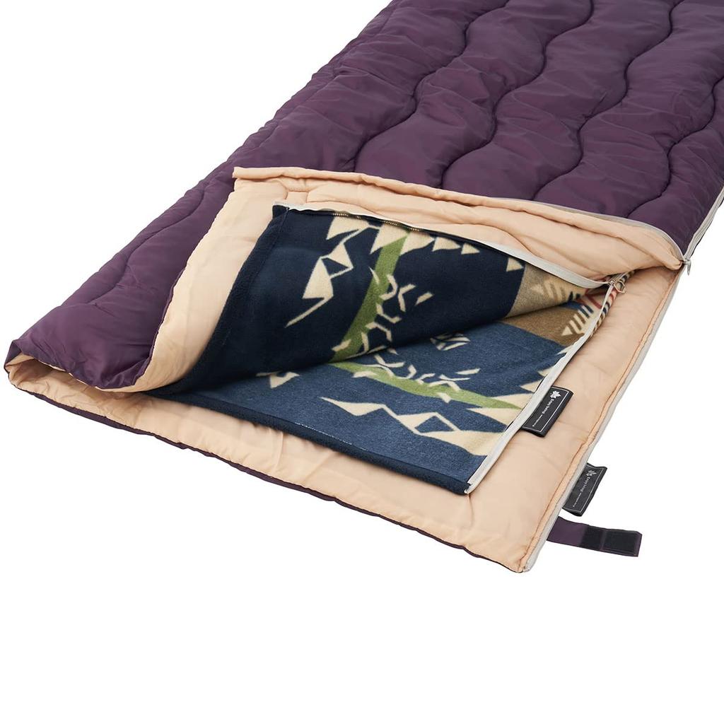LOGOS Bulky Fleece Separate Sleeping Bag (LOGOS LAND) 72600981, Navy, Approx. 80cm Wide X 190cm Long