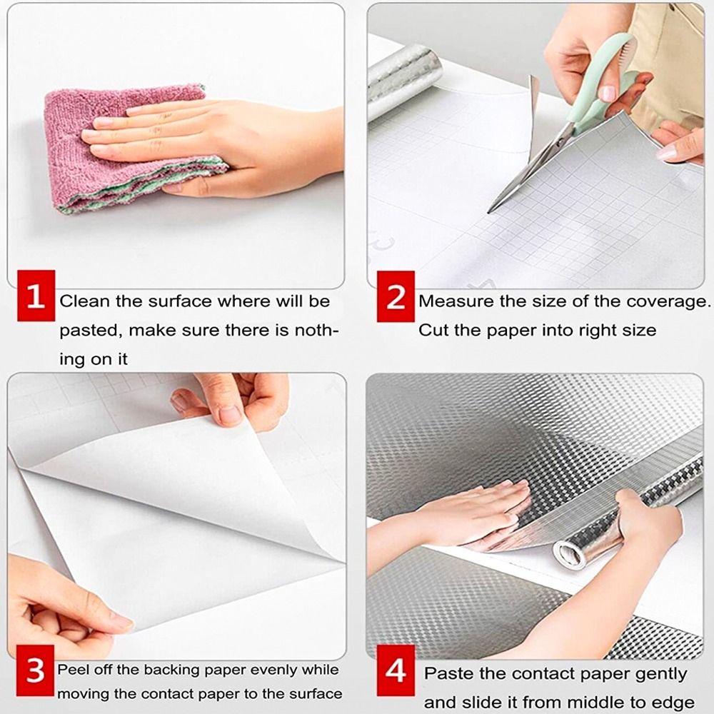 40x300cm High Temperature Kitchen Sticker Self Adhesive Cabinet Contact Paper  Home Kitchen