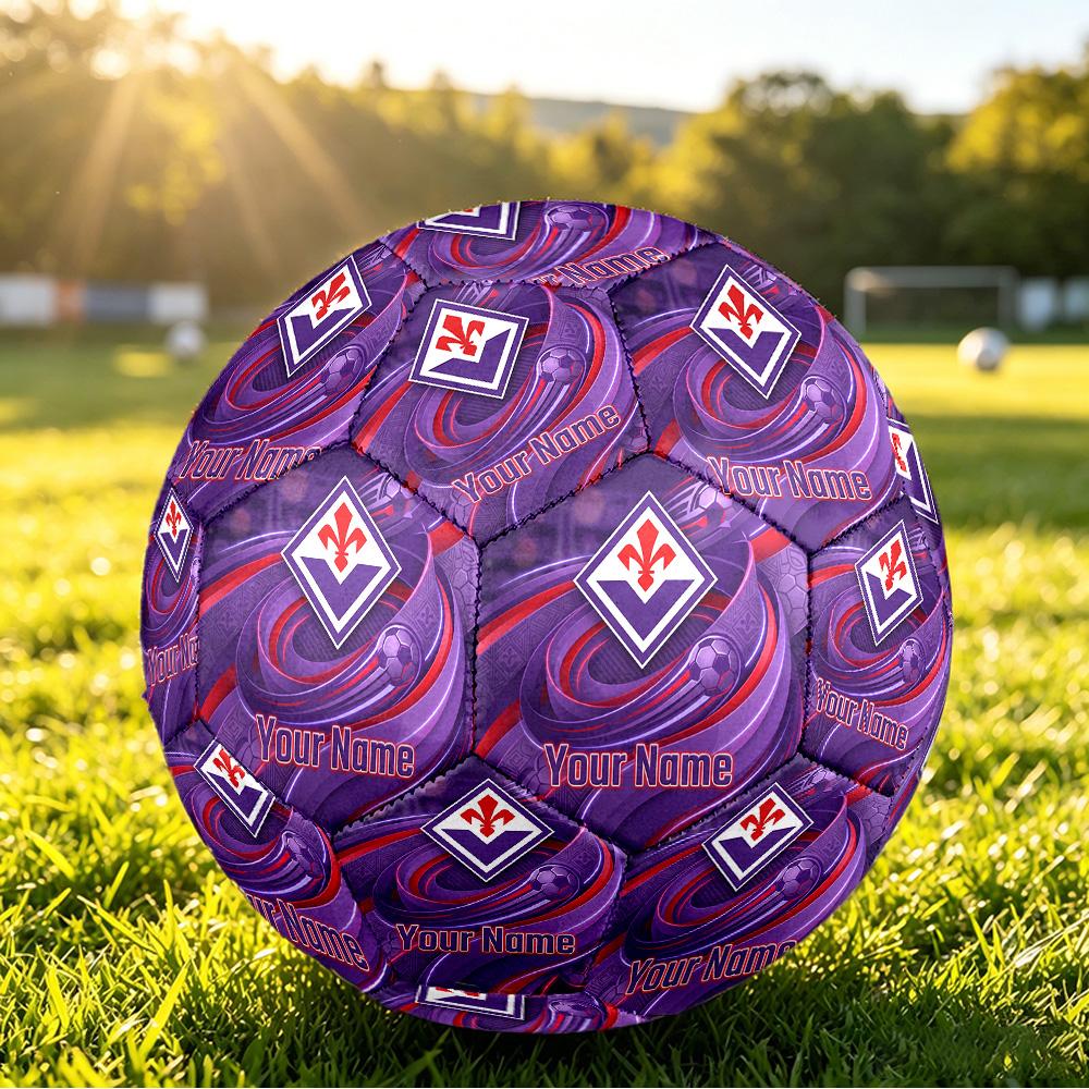 Personalized Size 5 Football Fiorentina FC Pattern Outdoor Game Sports Ball Gift