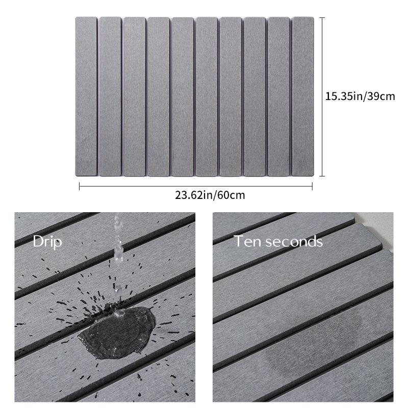 Foldable Kitchen Drying Mat Absorbent Drying Mat Diatom Mud Nonslip Drying Pad Coffee Dish Drainer Mat Stone Kitchen Accessories