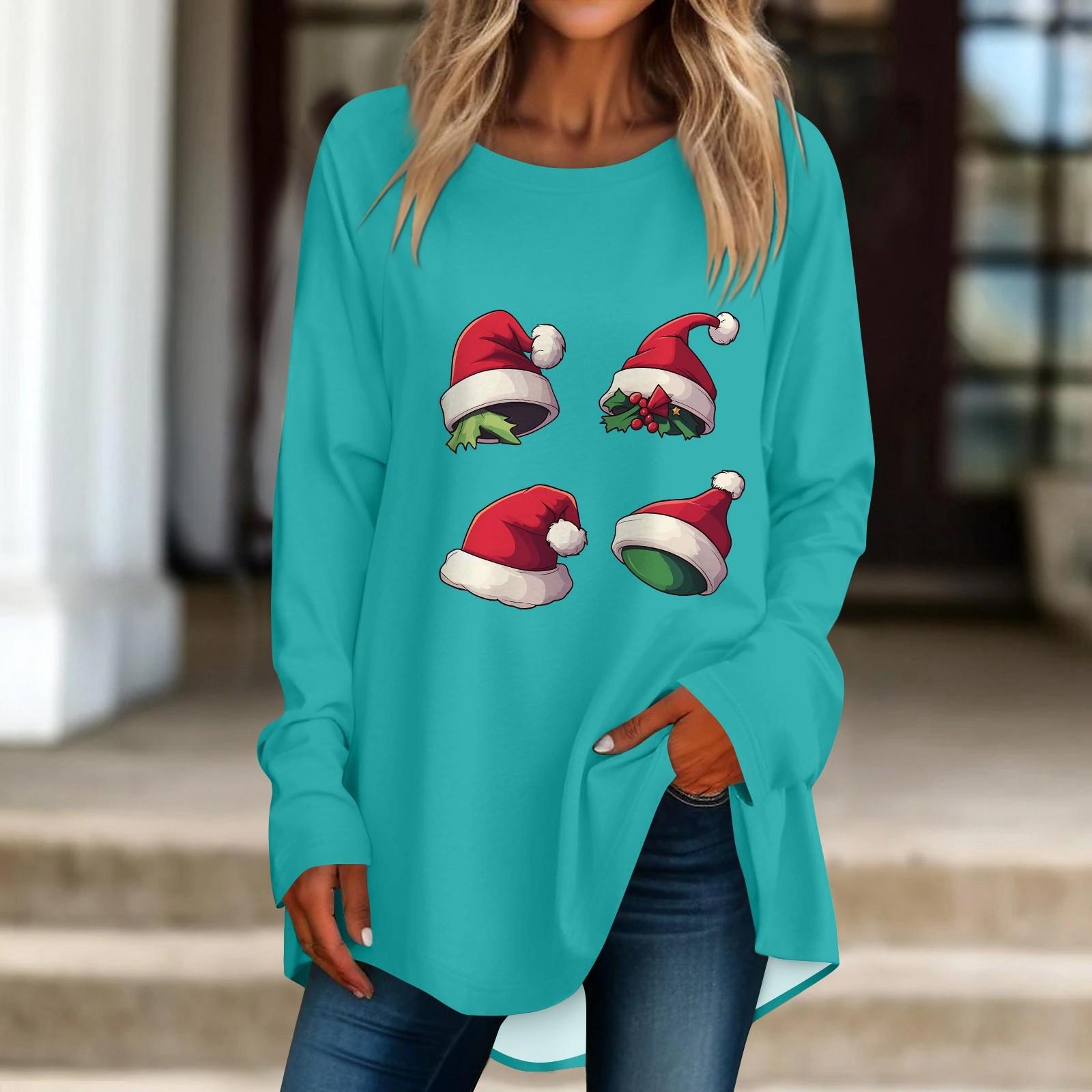 

Женская повседневная футболка больших размеров с длинными рукавами и круглым принтом, верхний пуловер XXXL