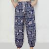 Elephant Jump Pants Long Leg Adjustable Elastic Waistband Strap Unisex Women Men Print Thailand Casual Streetwear Beach Boho Bohemian Retro Vintage
