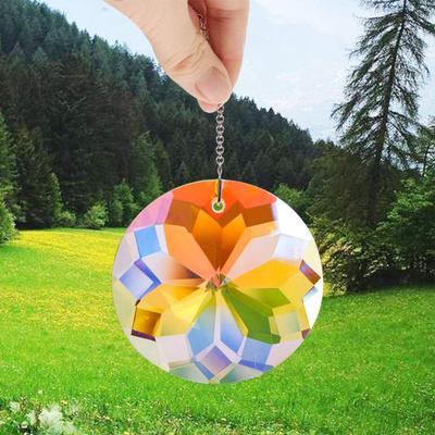 Acchiappasole a prisma di cristallo bianco finto, decorativo, utile, riflettente, luce appesa
