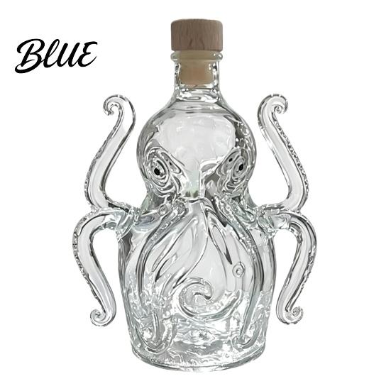Whiskey Storage Bottle Octopus Decanter Glass Decorative Liquor Bottle 320ml Handmade Decanter Multi-Purpose for Spirits Men Dad Home Bar Sealing