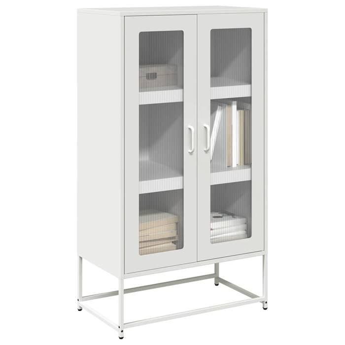 VidaXL Highboard White 68x39x123 Cm Steel 853361
