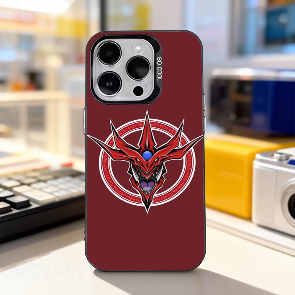 Karta Y-Yu Gi Oh Yugioh Pouzdro na telefon Pro iPhone 11,12,13,14,15,16,17,Pro,Max,Plus,E,Air,Mini IMD Matná černá