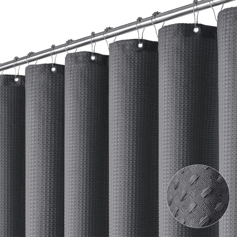 Waffle Weave Waterproof Shower Curtain