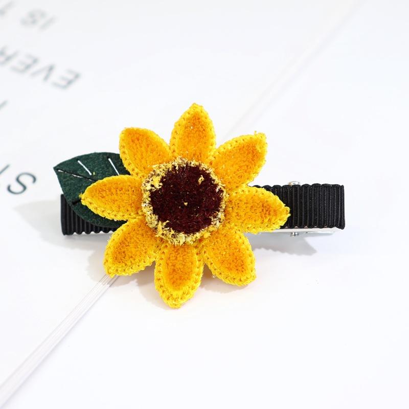

Корейская милая заколка для волос с подсолнухом и смайликом для взрослых и детей, заколка-клипса для челки, головной убор с подсолнухом, аксессуары для волос