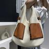 Ladies Vintage Mesh Tote Bag Large Capacity Commuter Shoulder Handbag