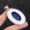 Lapislazuli-Anhänger, handgefertigter ethnischer Schmuck, 925er Sterlingsilber-Anhänger, erstaunlicher Edelstein-Schmuck, Vintage-Anhänger, Verlobungsgeschenk für Braut