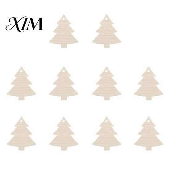 Wooden Hanging Ornaments 10Pcs 2D Christmas Ornaments, Blank DIY Craft Tags, Decorative Props Tree Decorations, Unfinished Wood Slices for Painting