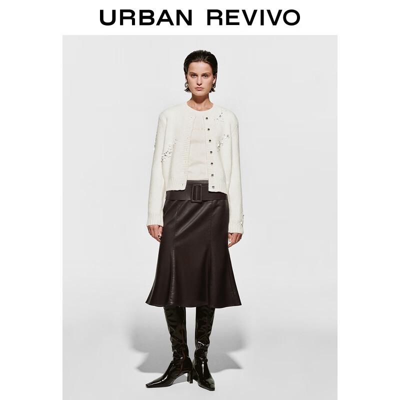 UR Women's Shimmer Beaded Button Knit Cardigan