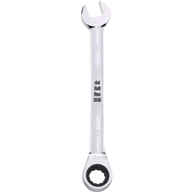 Deli 13mm Mirror Ratchet Combination Wrench