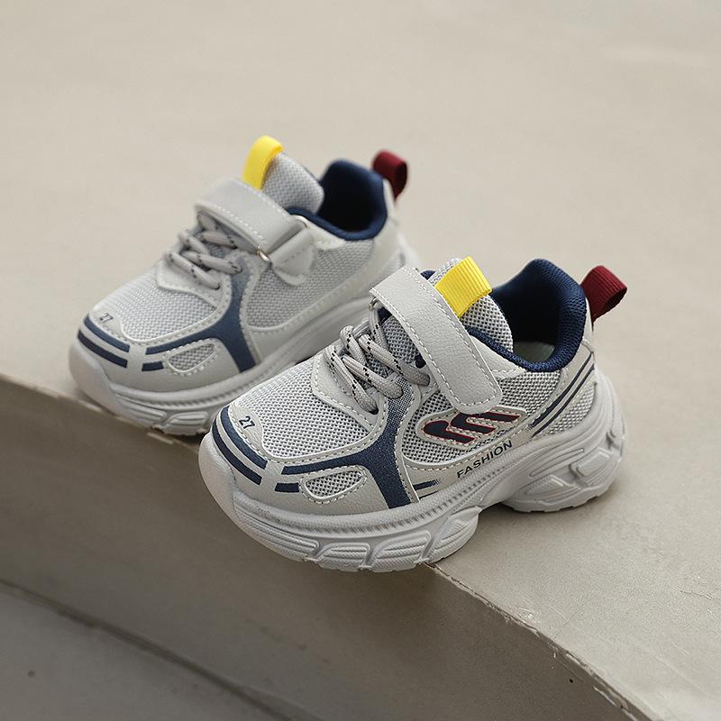 New Spring and Autumn Children's Casual Sports Shoes2026New Stylish Double-mesh Breathable Versatile Fashion Soft-soled Dad Shoes
