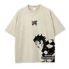 Anime Inosuke Tshirts Oversized Vintage Washed KKimetsu No Yaiba T Shirt Tanjirou Zenitsu Kyoujurou Tops Tees Man  Cotton