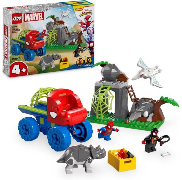 Конструктор LEGO Marvel Spidey и супер-друзья 11199 Спасательная миссия команды Спайди в динотранспортере