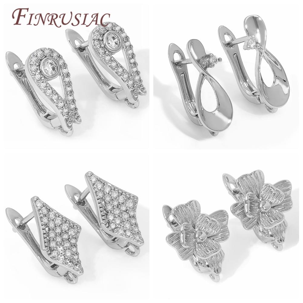 18K Gold Plated Brass Earwires Fasteners,Earring Hook Clasps,Earring Fixtures,DIY Women Earrings Making Accessories