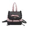 Casual Pink Dot Pattern Backpack With Durable Material For Daily Use And Street Style