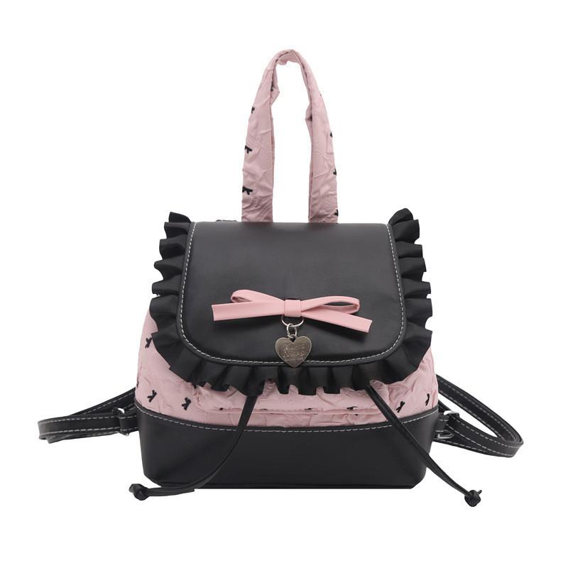Casual Pink Dot Pattern Backpack With Durable Material For Daily Use And Street Style