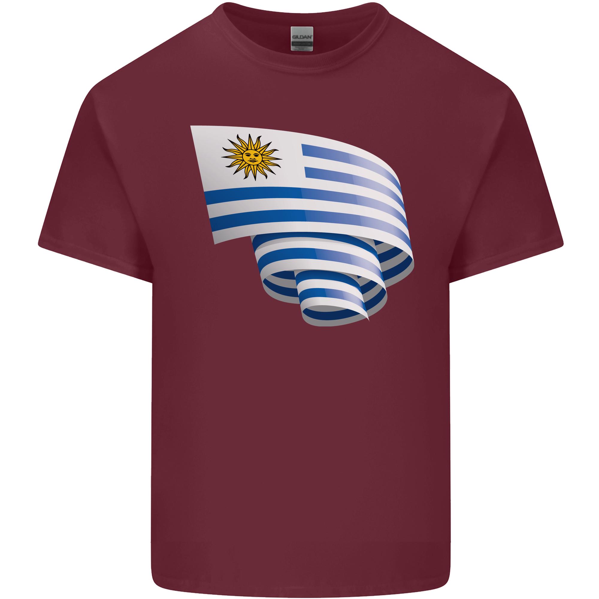 Curled Uruguay Flag Uruguayan Day Football Unisexs Light Cotton Tshirt S