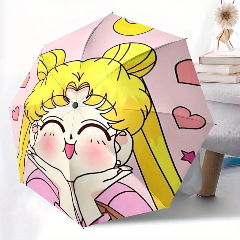 1pc Sailor Moon Automatic Opening and Closing Umbrella - Suitable for Various Occasions, Outdoor Activities, Lightweight and Durable Automatic Fo