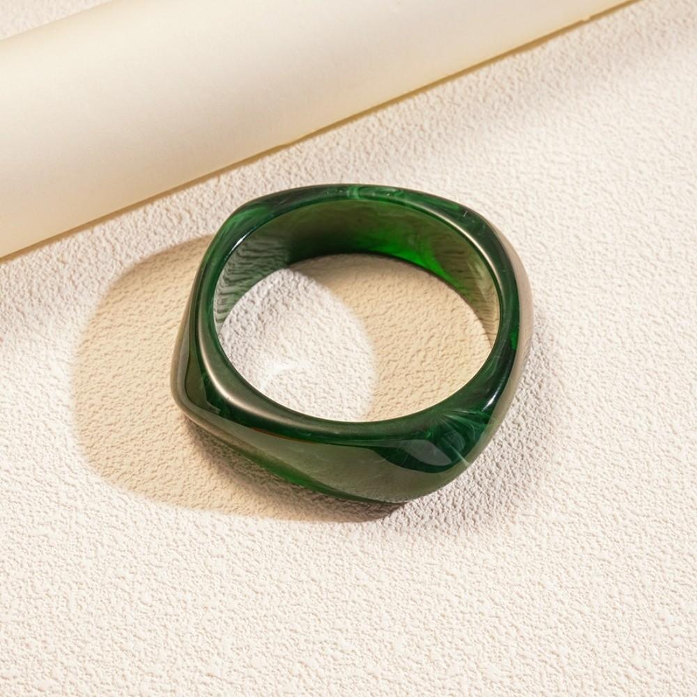 Bohemian Unregelmäßiges Breites Armband Harz Retro Handring Übertriebener Acryl Armreif Mädchen