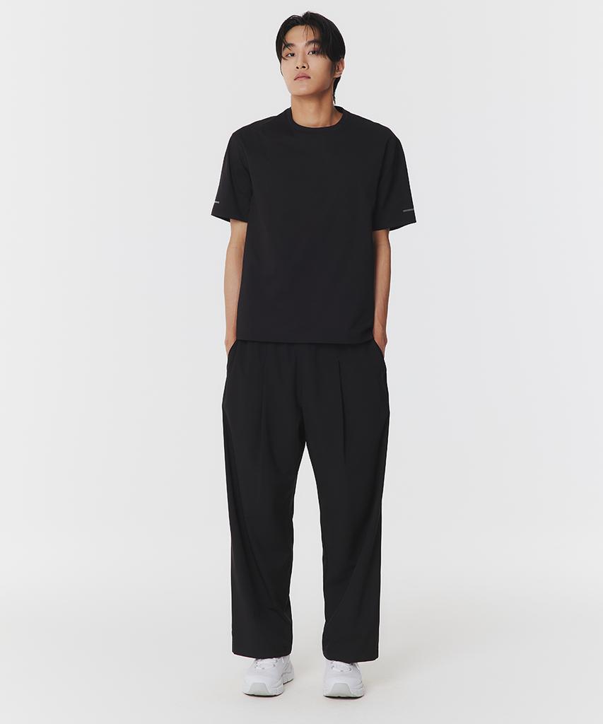 Musinsa Standard Sports [Cooltandard] Quick-Dry Pintuck Wide Pants (Black)