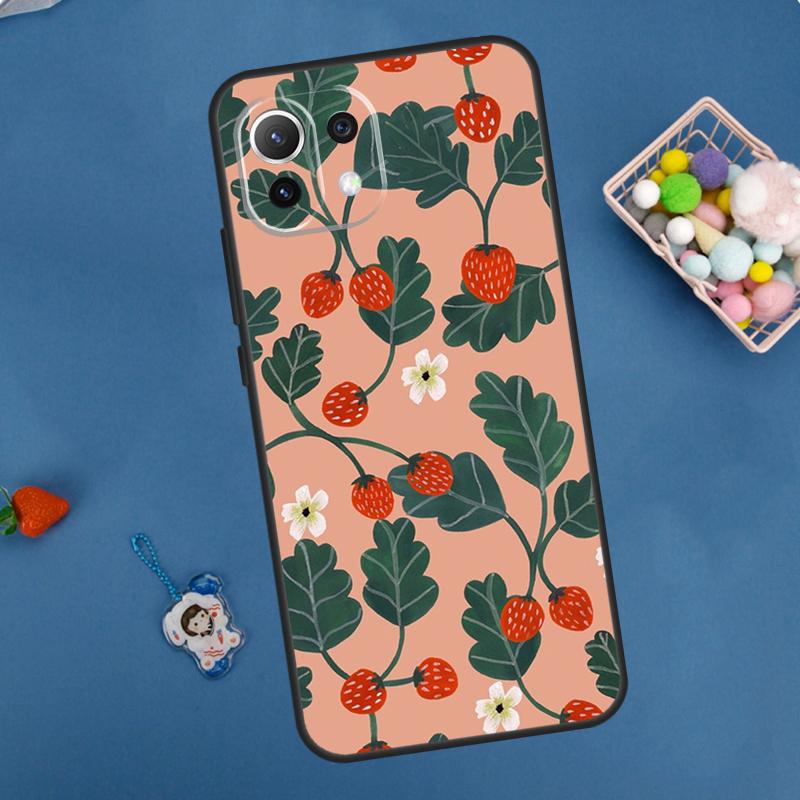 Cute Strawberry Case For Xiaomi 11T 12T 13T 14T Pro 13 14 15 Ultra POCO X7 Pro X3 X5 X6 M6 F5 F6 Pro Cover