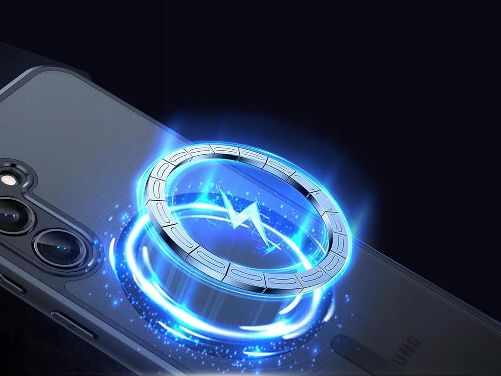 Etui Do Magsafe Czarne Matowe Do Samsung S26 + 2X Szkło