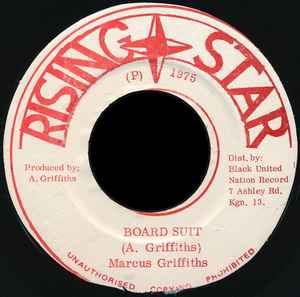 

7inch Record MARCUS GRIFFITHS Board Suit NONE Rising Star 1975 Jamaica Reggae Ska Dub Used