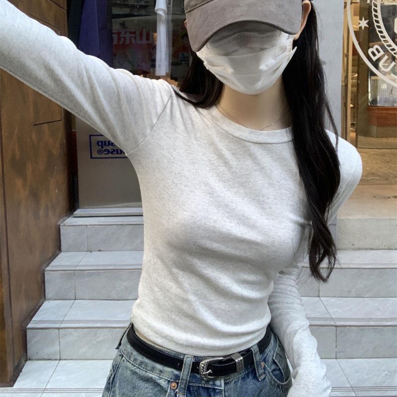 Straight Shoulder Black Base Layer 2025 Women s Early Autumn Long-Sleeve Top - Elegant, Popular Style S (Weight 80-95)