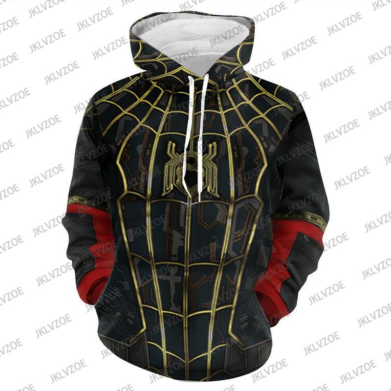 European American Spider Man Muscle Hooded For Men 3D Digital Printed Street Hoodie Harajuku Men Clothing Pullover Sport Hoodies