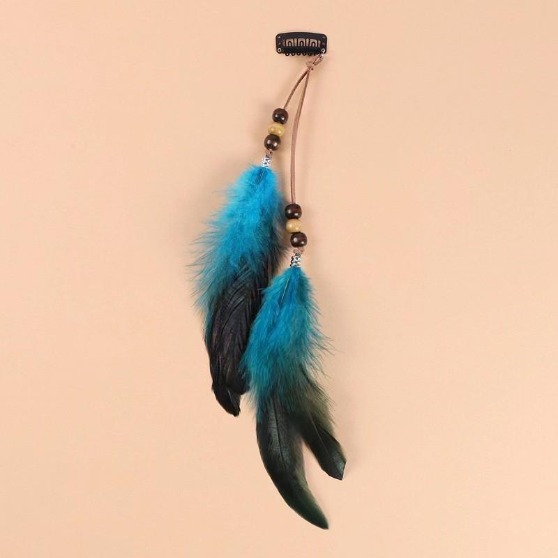Vintage Bohemian Feather Tassel Hair Clip Beach Vacation Ethnic BB Clip Women Hair Accessories