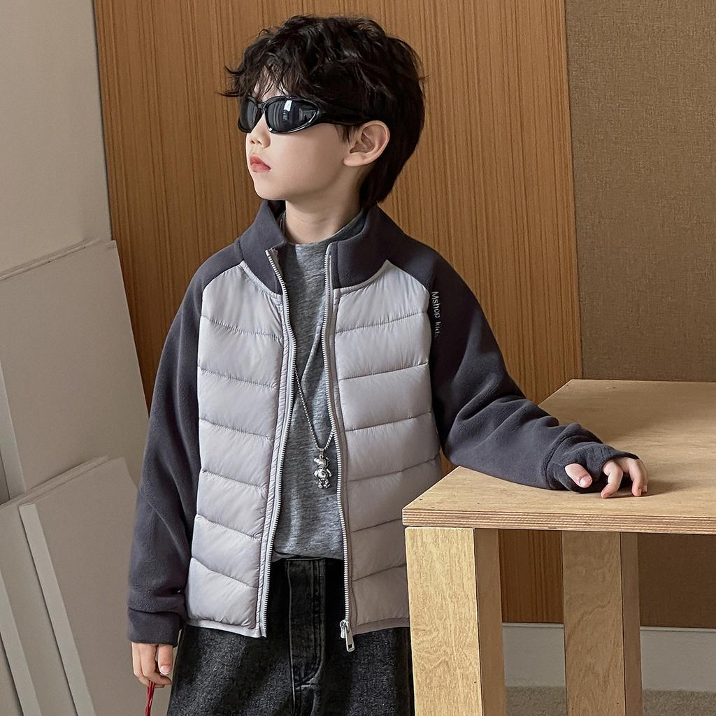 Autumn and Winter Fashionable Children's Patchwork Jackets and Lightweight Tops for Boys