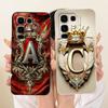 For Infinix Note 50 Pro+ Feather Crown Initial Letter Phone Case For Infinix Note 50 Pro Plus X6856 Soft Silicone Covers Bumpers