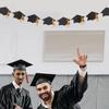 Graduation Cap Decor Garland String Congrats Banner for Graduation Party Decoration Photo Backdrop College School Celebratory