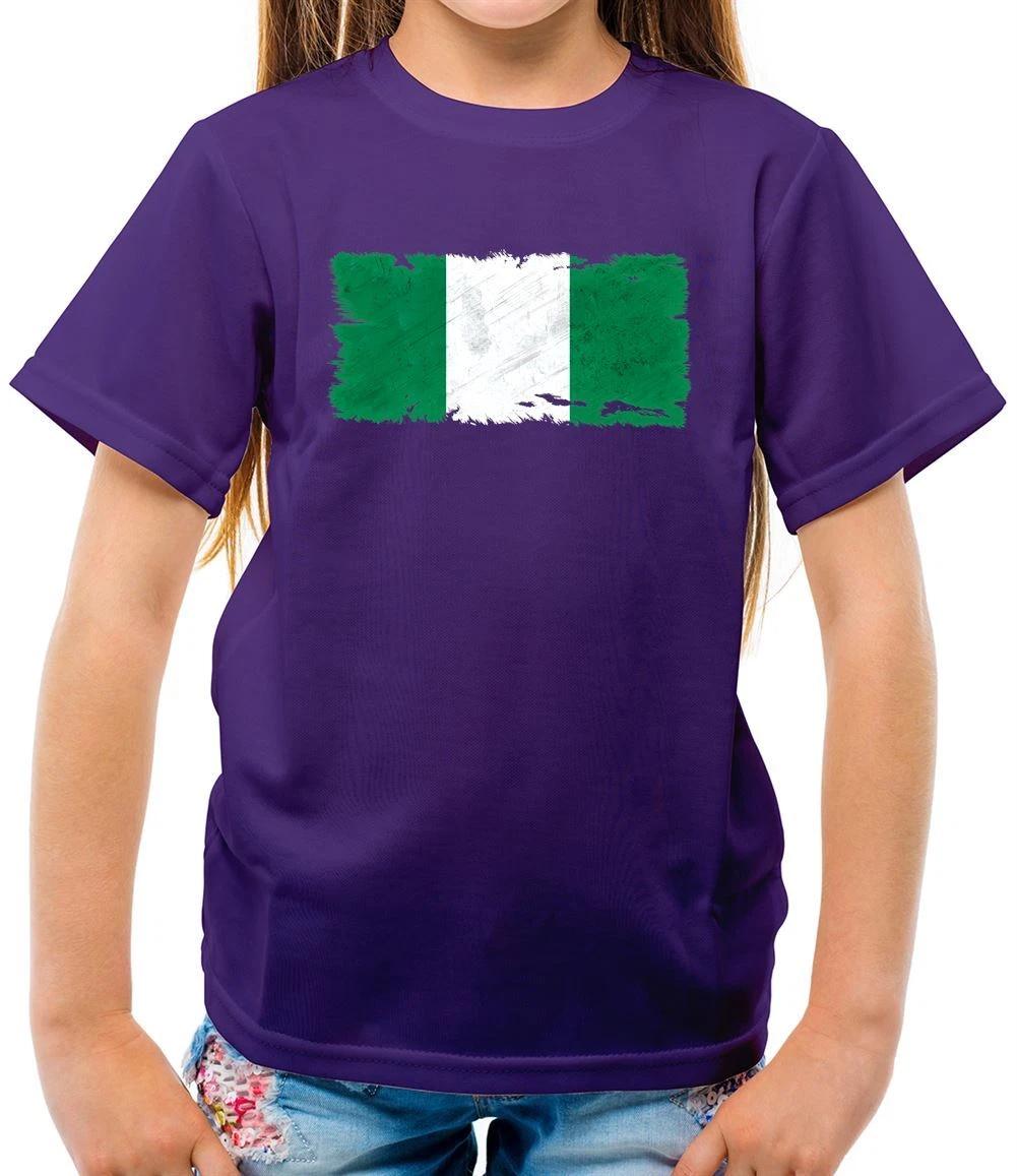 Nigeria Grunge Style Flag - Kids T-Shirt - Nigerian Country Travel Flags 130