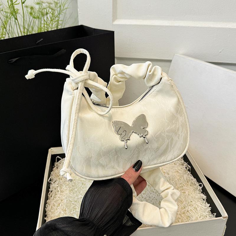 French Niche Design Single Shoulder Armpit Bag for Women Butterfly New Fashionable and Personalized Casual Crossbody Bag for Women