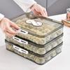 Multiplle Layer Freezer Dumpling Organizers Box Clear Wonton Storage Container With Manual Date Trackers for Storage