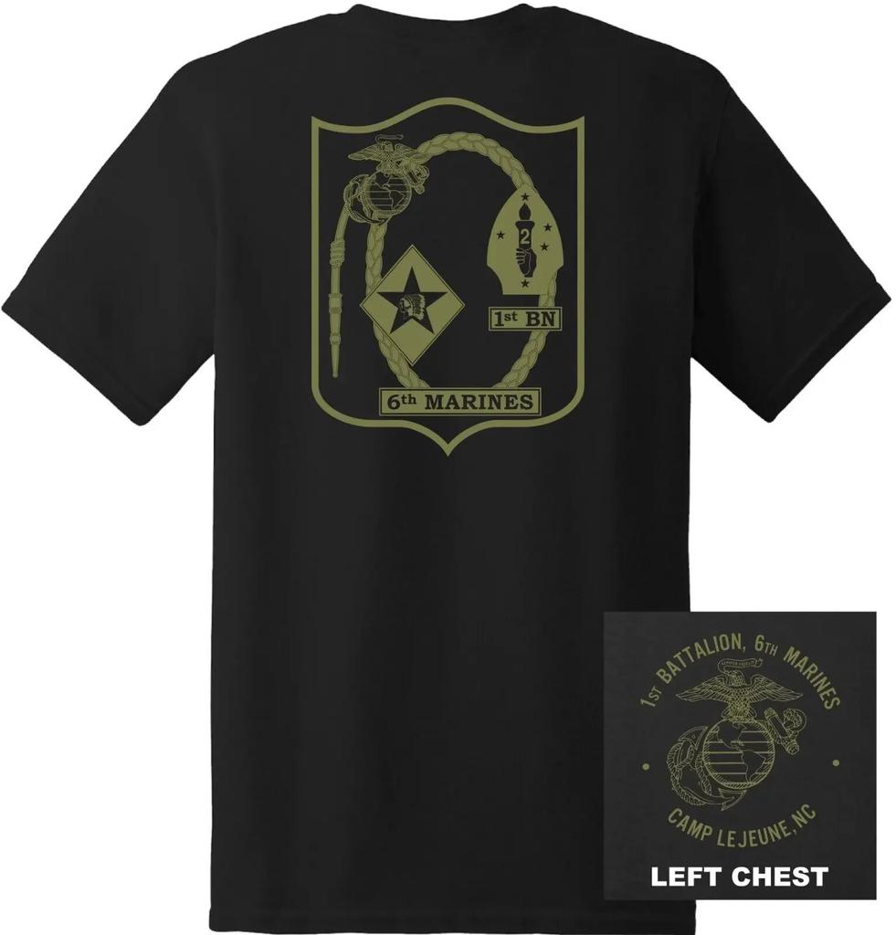 1st Battalion 6th Marine Regiment US Marine Corps TShirt 100 Cotton ONeck Short Sleeve Summer Casual Mens Tshirt Size S3XL