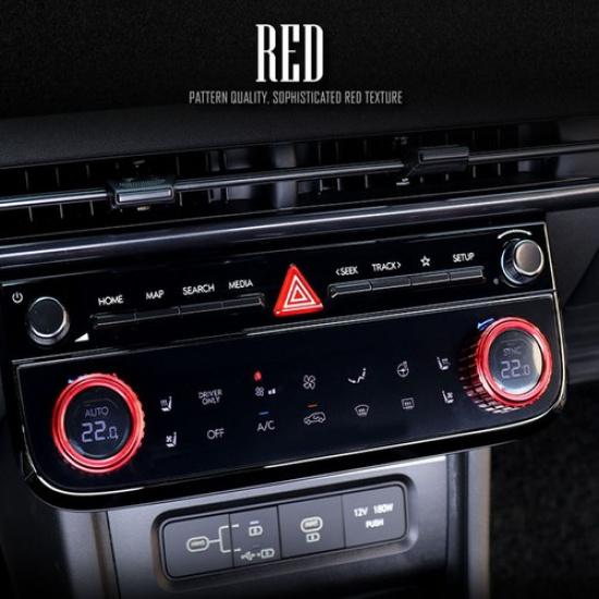 2PCS Aluminum Air Conditioner Switch Button Knob Cover For 2025 Hyundai Tucson