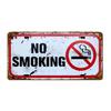 No Smoking Caution Signs: Metal Aluminum Vintage Decor for Garage & Clubs