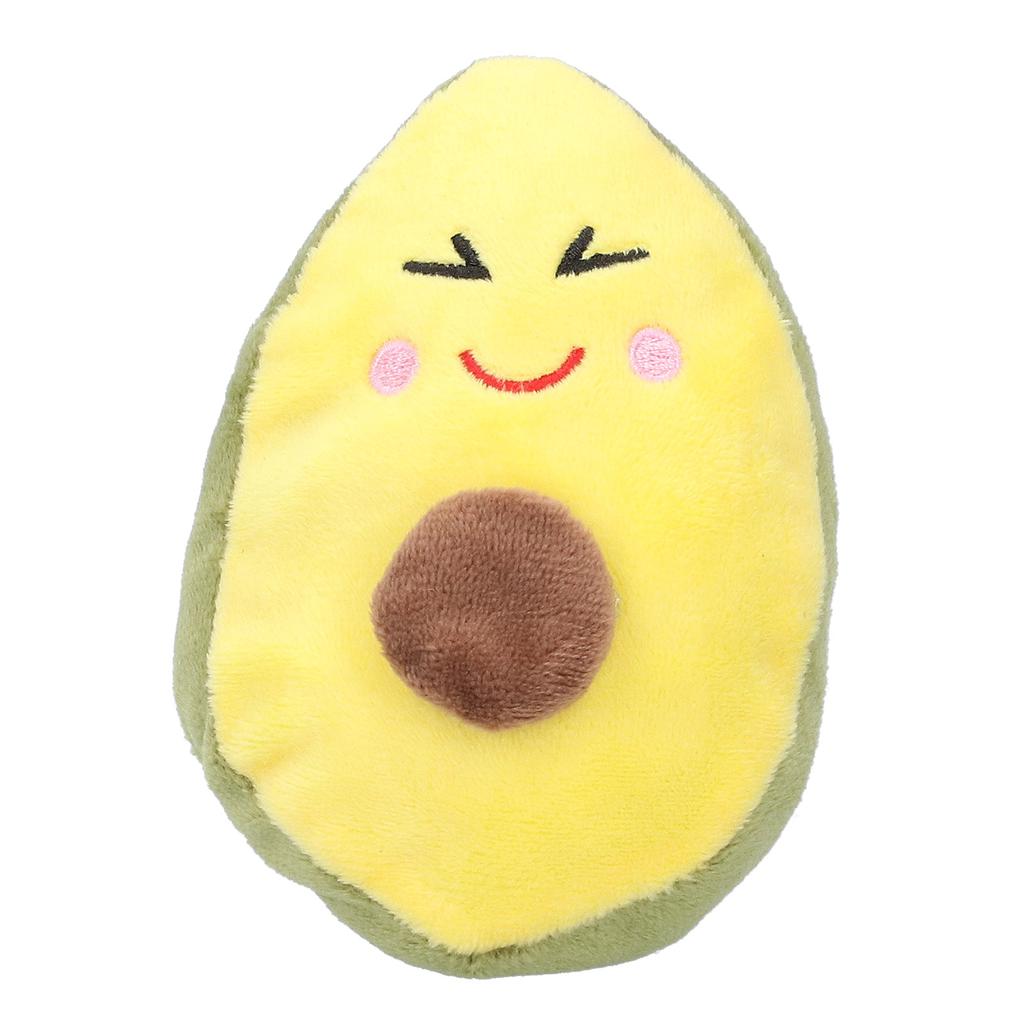 Avocado Shape Pet Chew Toy Plush Dog Playing Teething Toys with Sound for Small Dogs