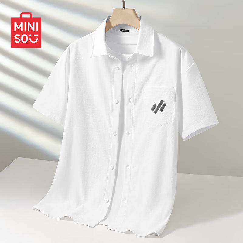 MINISO Men s Ice Silk Quick-Dry Short-Sleeve Casual Shirt XL