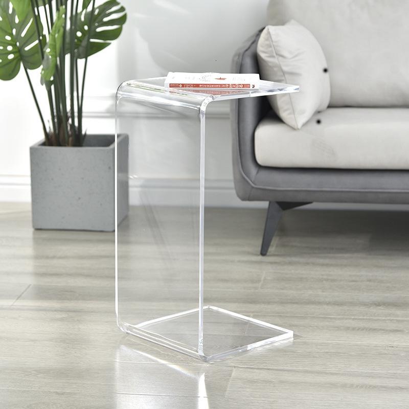 Transparent Acrylic Coffee Table - Nordic Side Table for Living Room, Bedroom, or Bay Window.
