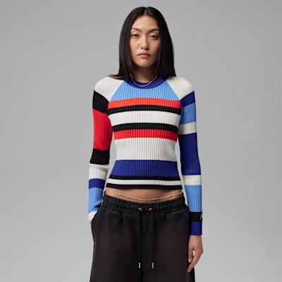 Jordan Flight Women s Long-Sleeve Striped Sweater S