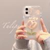 IPhone 12 Case, Full Protection Shockproof Cover, Creative Transparent Painted Tulip Design for IPhone 12