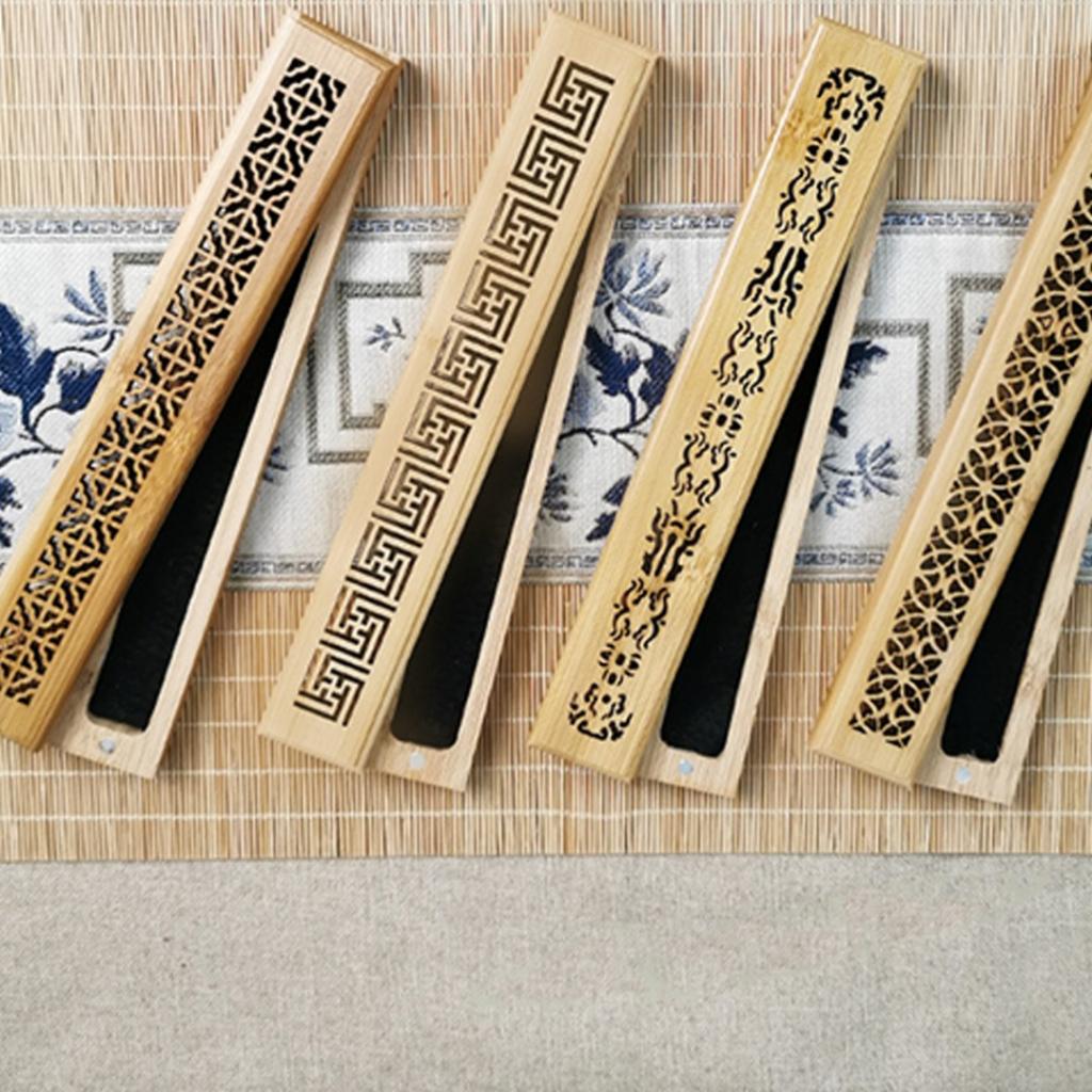 1PCS Holz Bambus Weihrauch Stick Halter Gnade Insence Box Brenner Asche Catcher