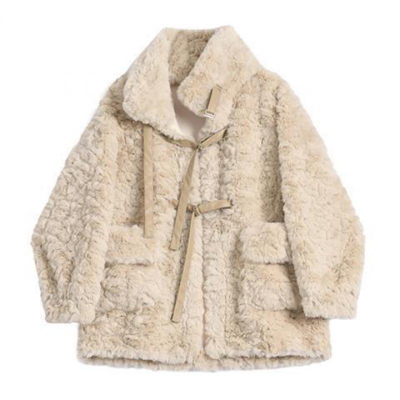 Lamb Wool Imitation Fur Coat Women's New Cotton Thickened Imitation Rabbit Fur Coat Autumn and Winter Fashion